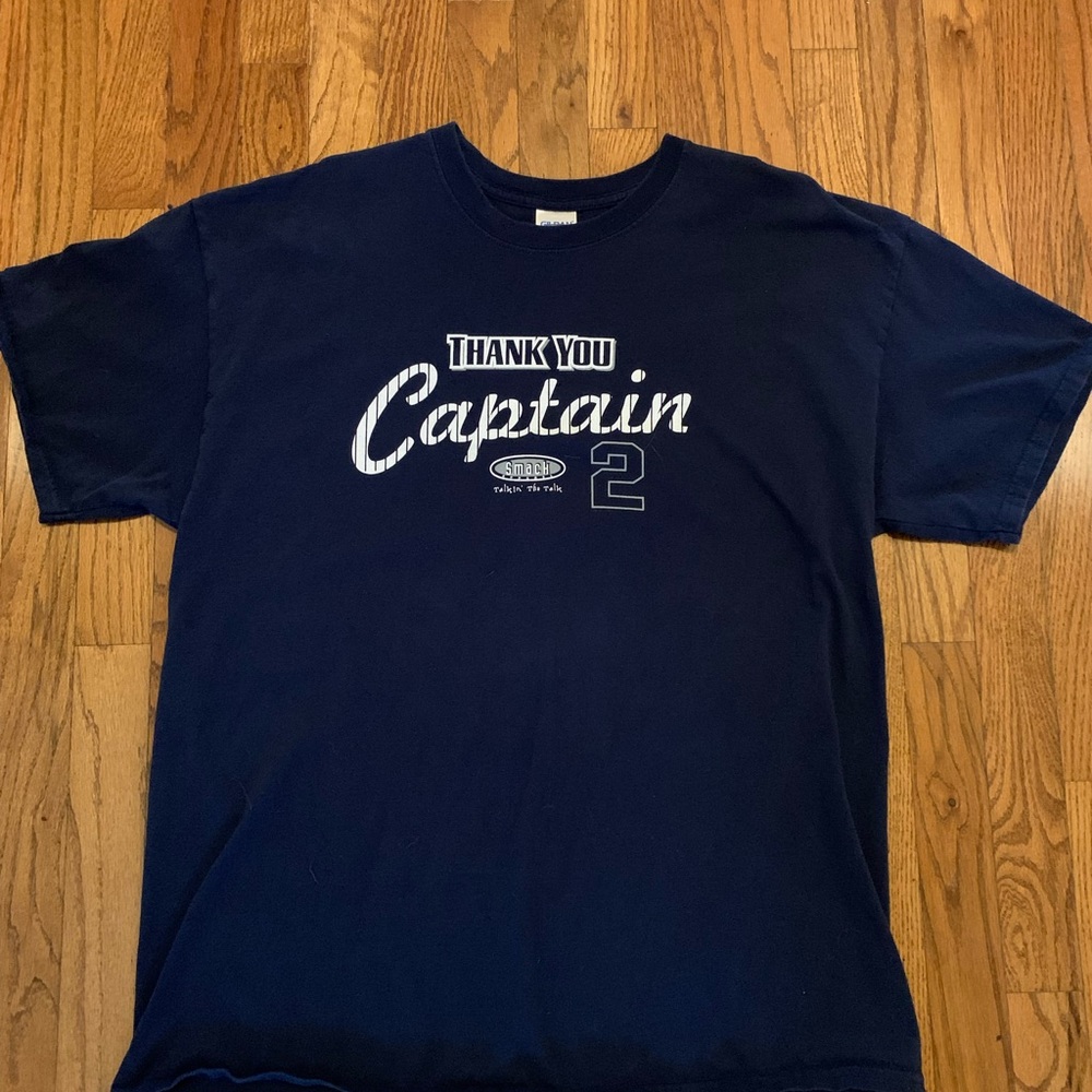 New York Yankees Navy Blue Thank You Captain Men's Tee